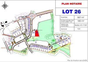 terrain à la vente -   56000  VANNES, surface 567 m2 vente terrain - UBI424604713